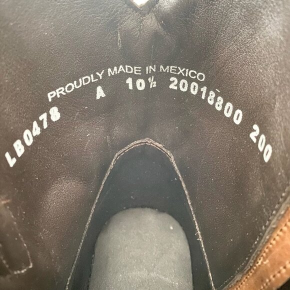 Lane WALK THE LINE Womens Brown Cowboy Bootie 10.5 Cowgirl Short Ankle Boots - Picture 9 of 11